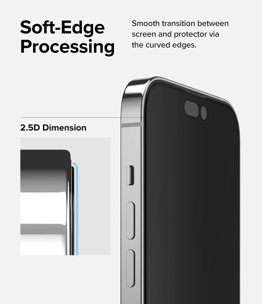 iPhone 14 Pro Screen Protector | Privacy Glass - Soft-Edge Processing