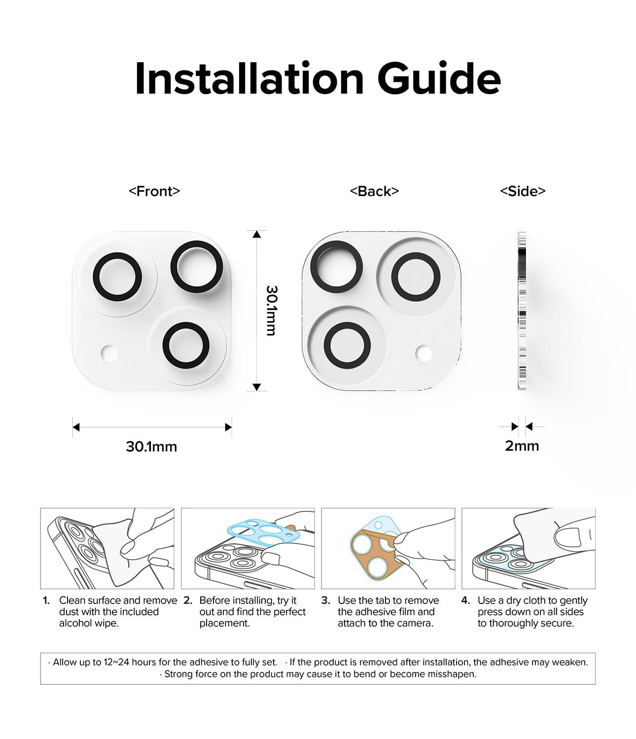 iPhone 14 Plus / 14 | Camera Protector Glass [3 Pack] - Installation Guide