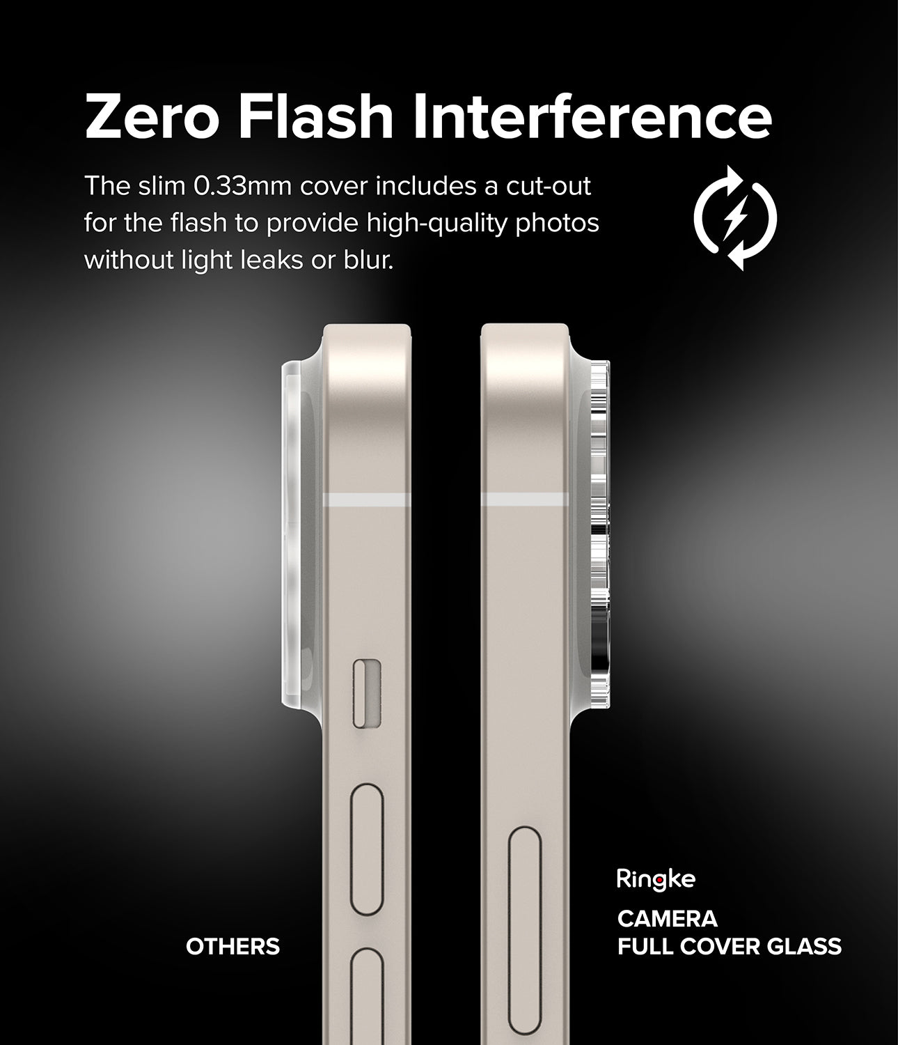 iPhone 14 Plus / 14 | Camera Protector Glass [3 Pack] - Zero Flash Interference. The slim 0.33mm cover includes a cut-out for the flash to provide high quality photos without light leaks or blur.