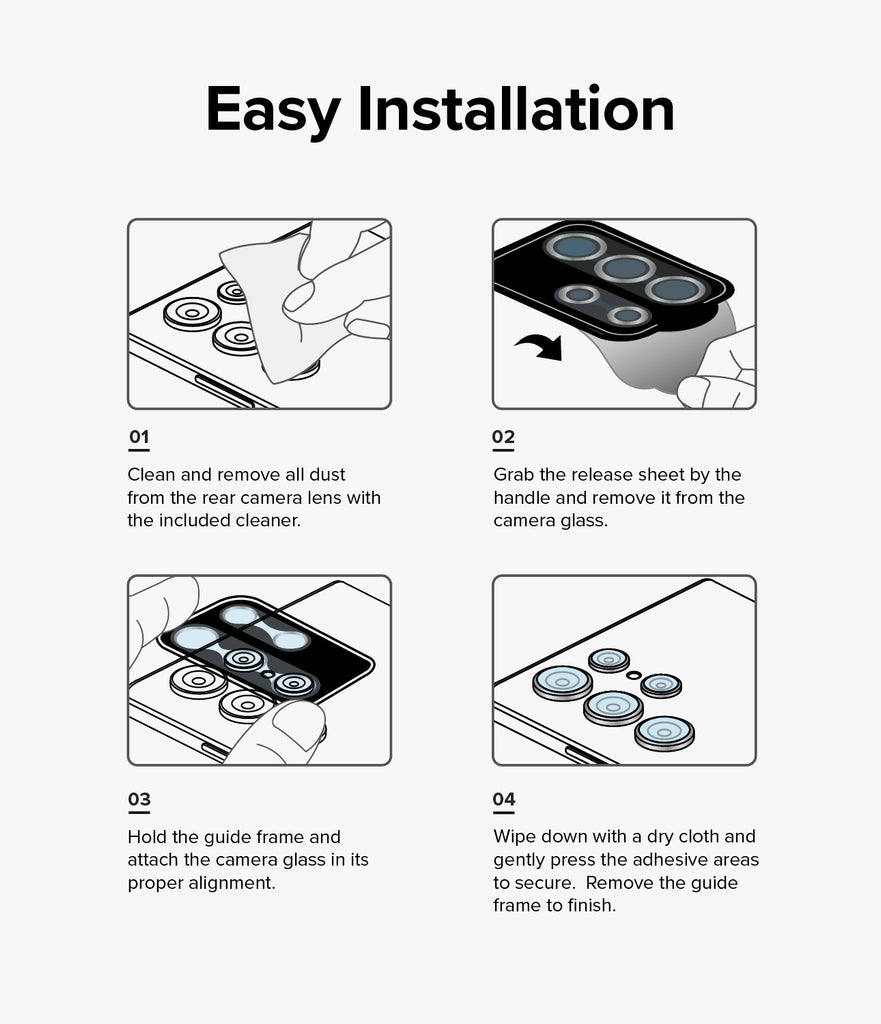 iPhone 14 Plus / 14 | Camera Lens Frame Glass - Easy Installation.