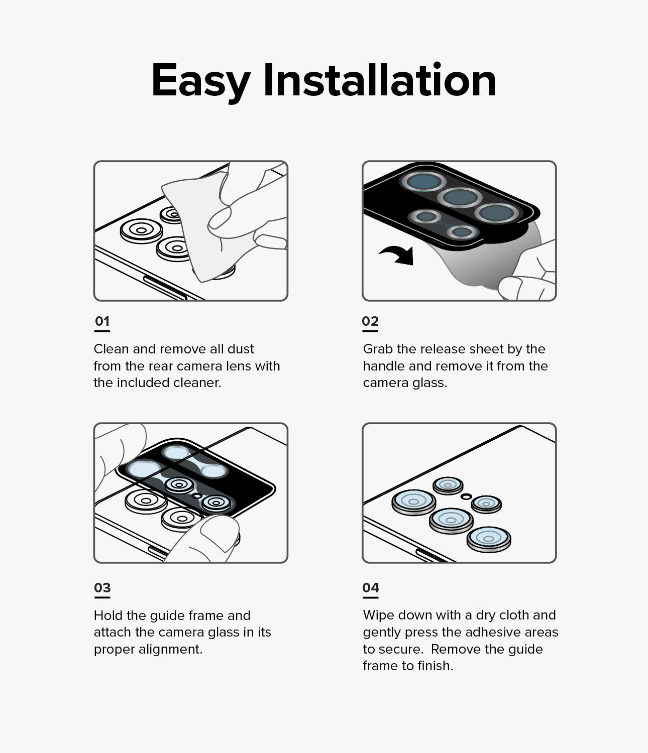 iPhone 14 Plus / 14 | Camera Lens Frame Glass - Easy Installation.