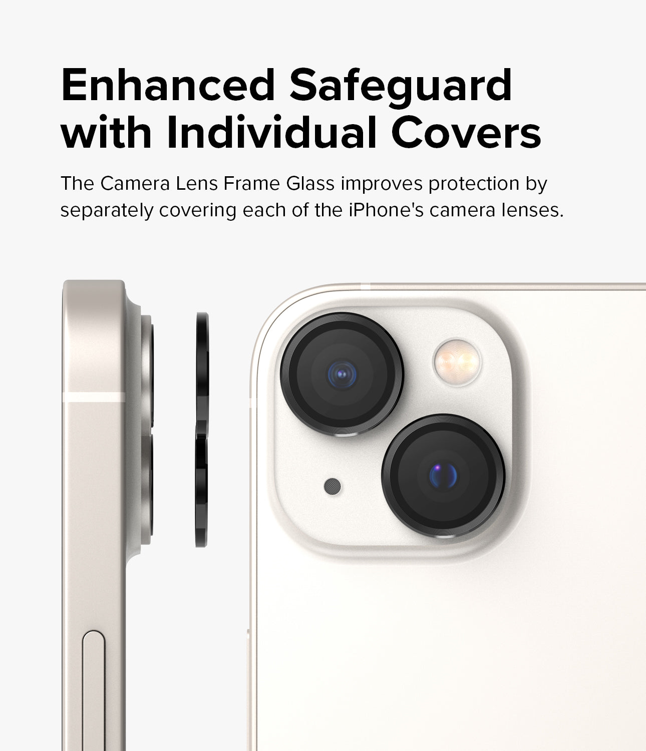 iPhone 14 Plus / 14 | Camera Lens Frame Glass - Enhanced Safeguard with Individual Covers