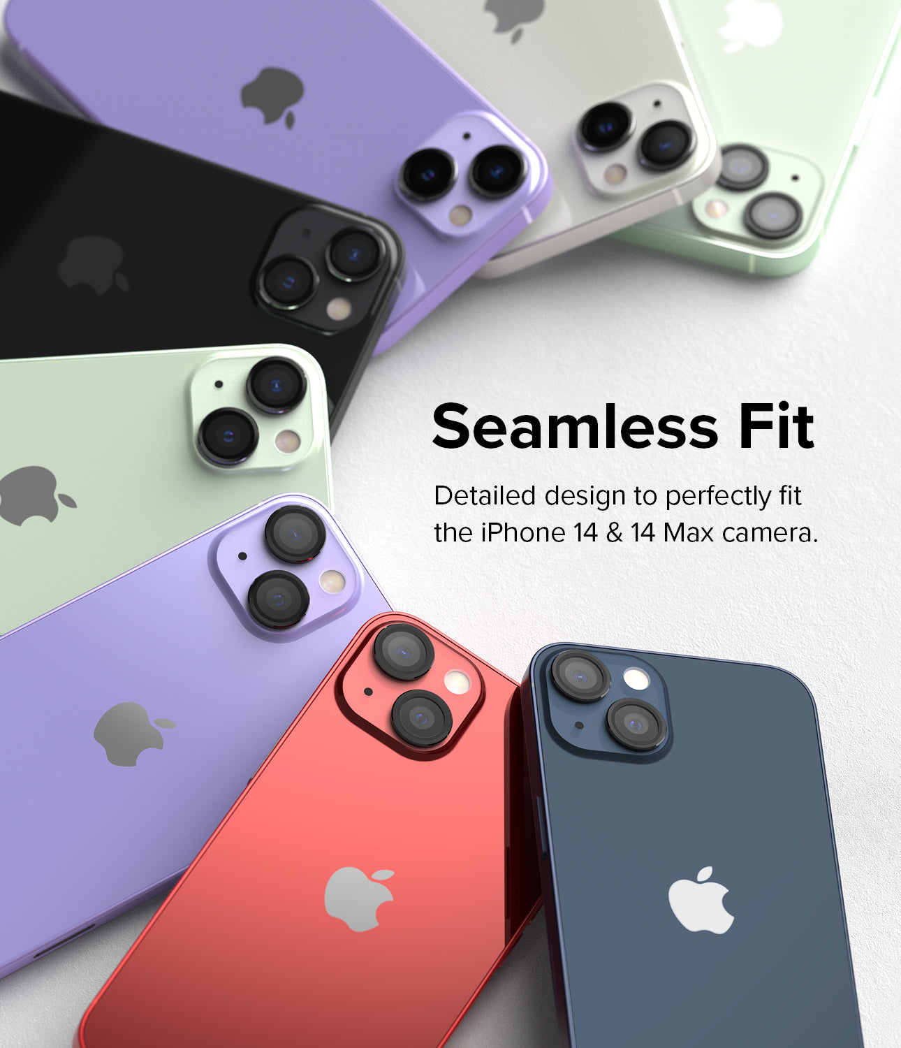 iPhone 14 Plus / 14 | Camera Lens Frame Glass - Seamless Fit. Detailed design to perfectly fit the iPhone 14 & 14 Max Camera.
