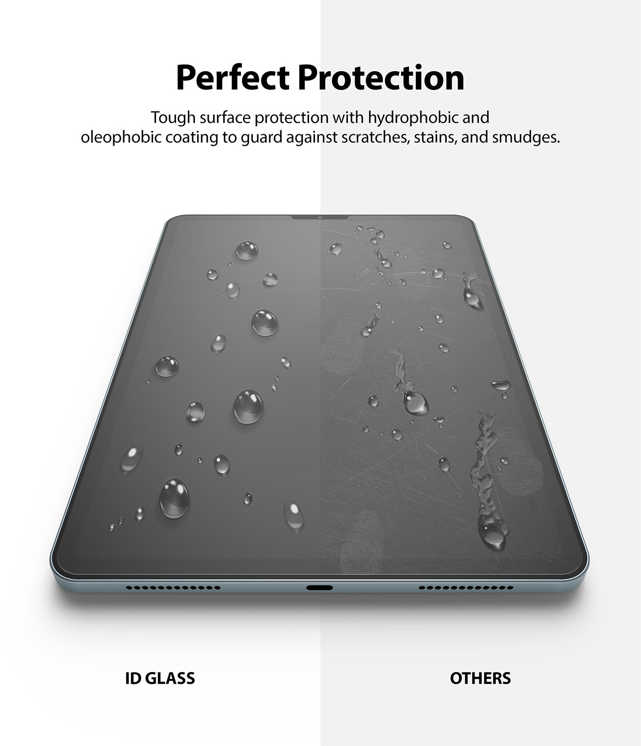 perfect protection - tough surface protection with hydrophobic, oleophobic coating
