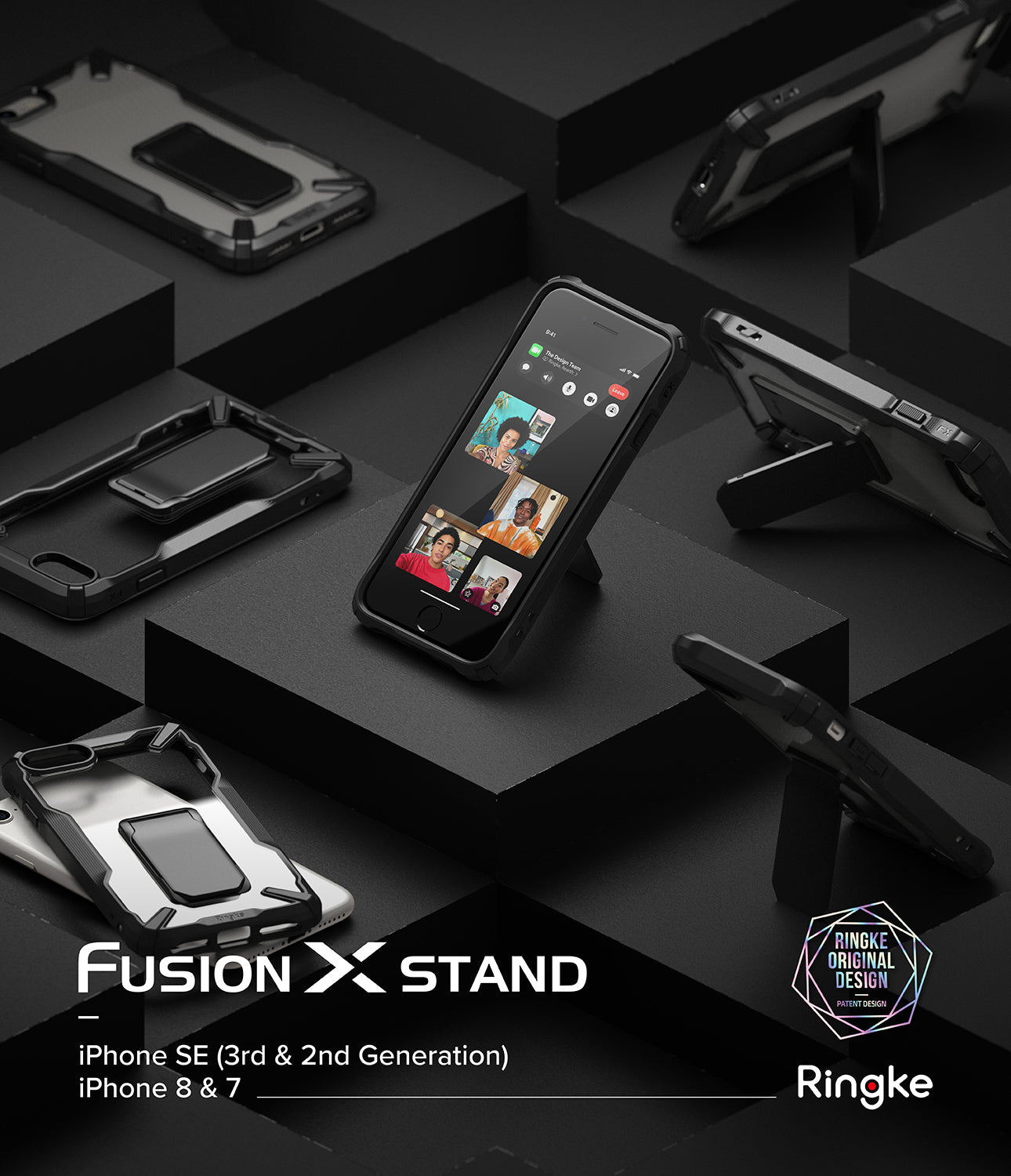 iPhone SE 2022 5G / SE 2020 / 8 / 7 Case | Fusion-X Stand - Ringke Official Store
