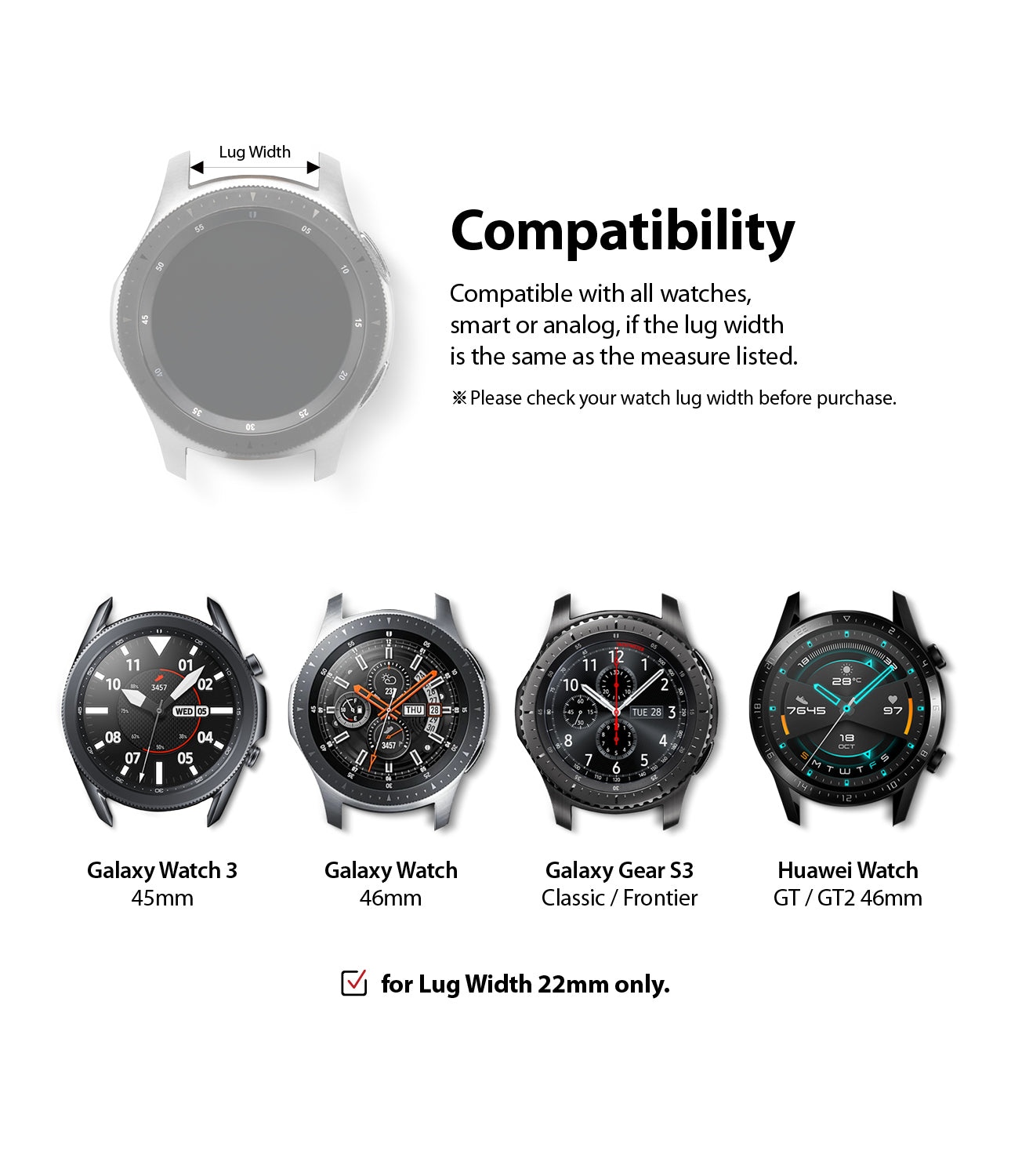 compatible with glaaxy watch 3 41mm | galaxy watch 42mm | galaxy watch active 2 44mm