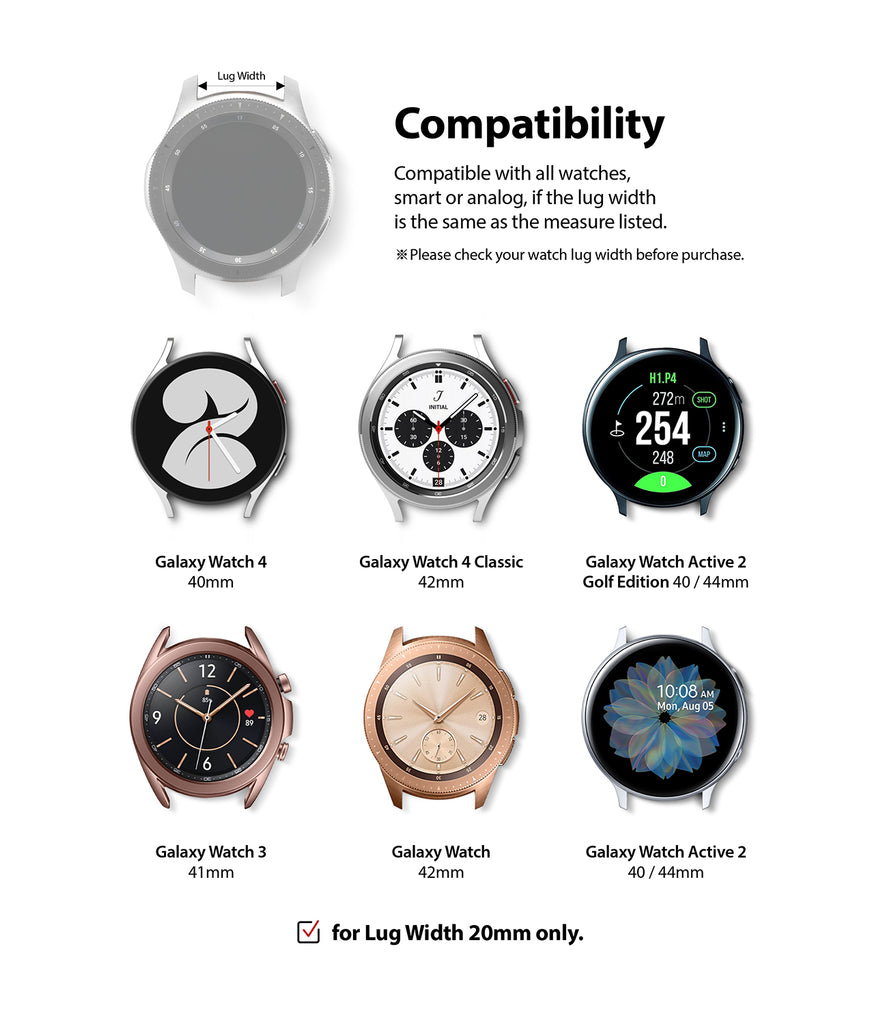 compatible with glaaxy watch 3 41mm | galaxy watch 42mm | galaxy watch active 2 44mm | galaxy watch 4 40mm | galaxy watch 4 Classic 42mm