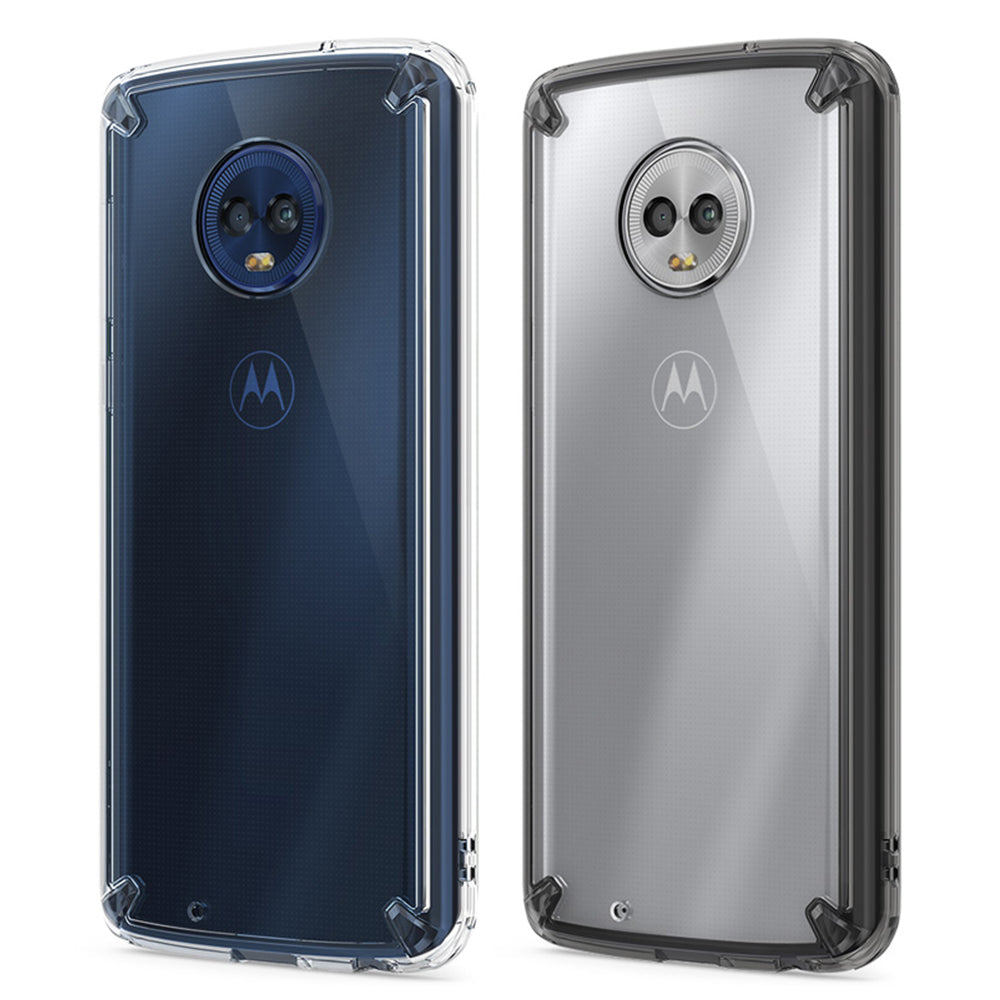 ringke fusion clear transparent hard pc back case cover for moto g6 main