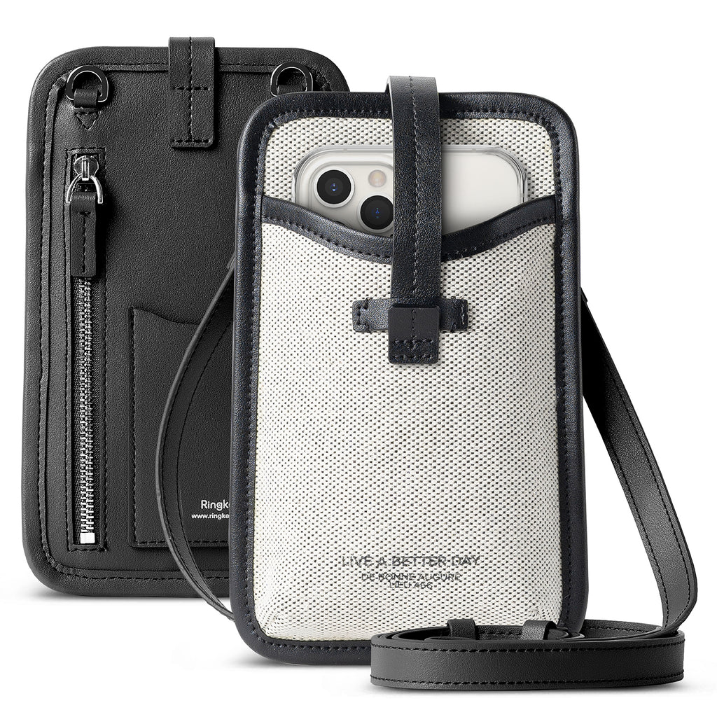 ringke mini cross bag wallet for smartphones - black