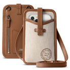 ringke mini cross bag wallet for smartphones - brown stamp