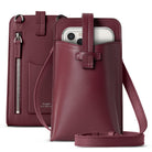 ringke mini cross bag pu leather for smart devices - burgundy