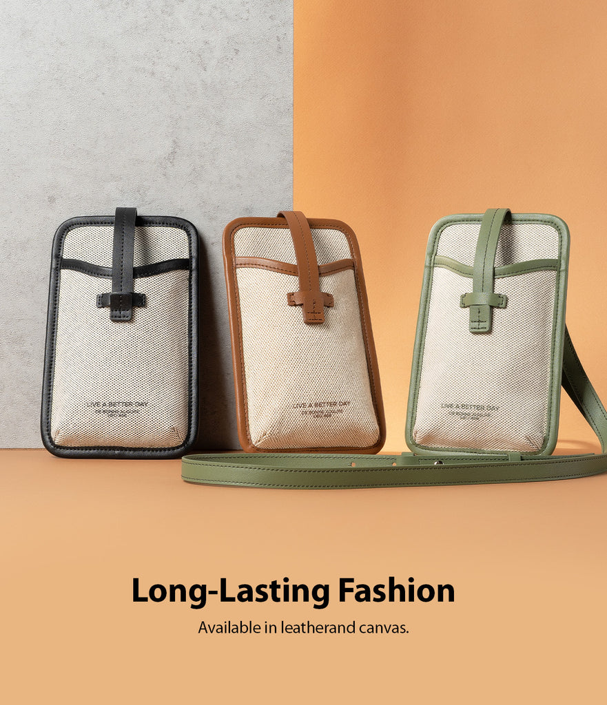 long-lasting fashion - available in leather and canvas