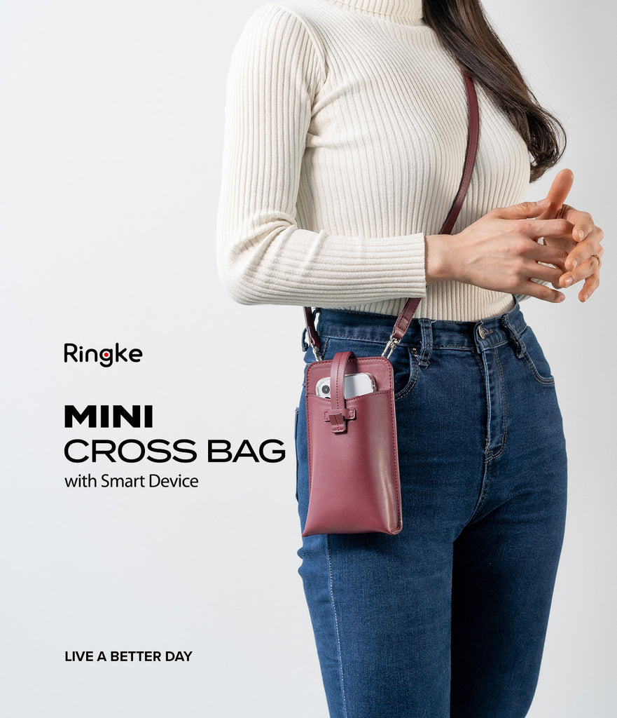 ringke mini cross bag pu leather for smart devices