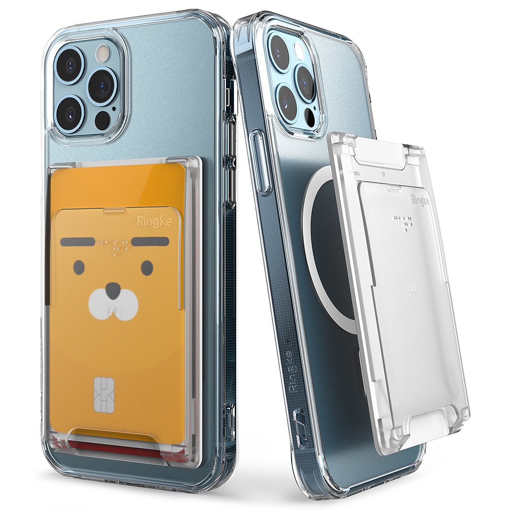 Magnetic Slot Card Holder Clear Mist