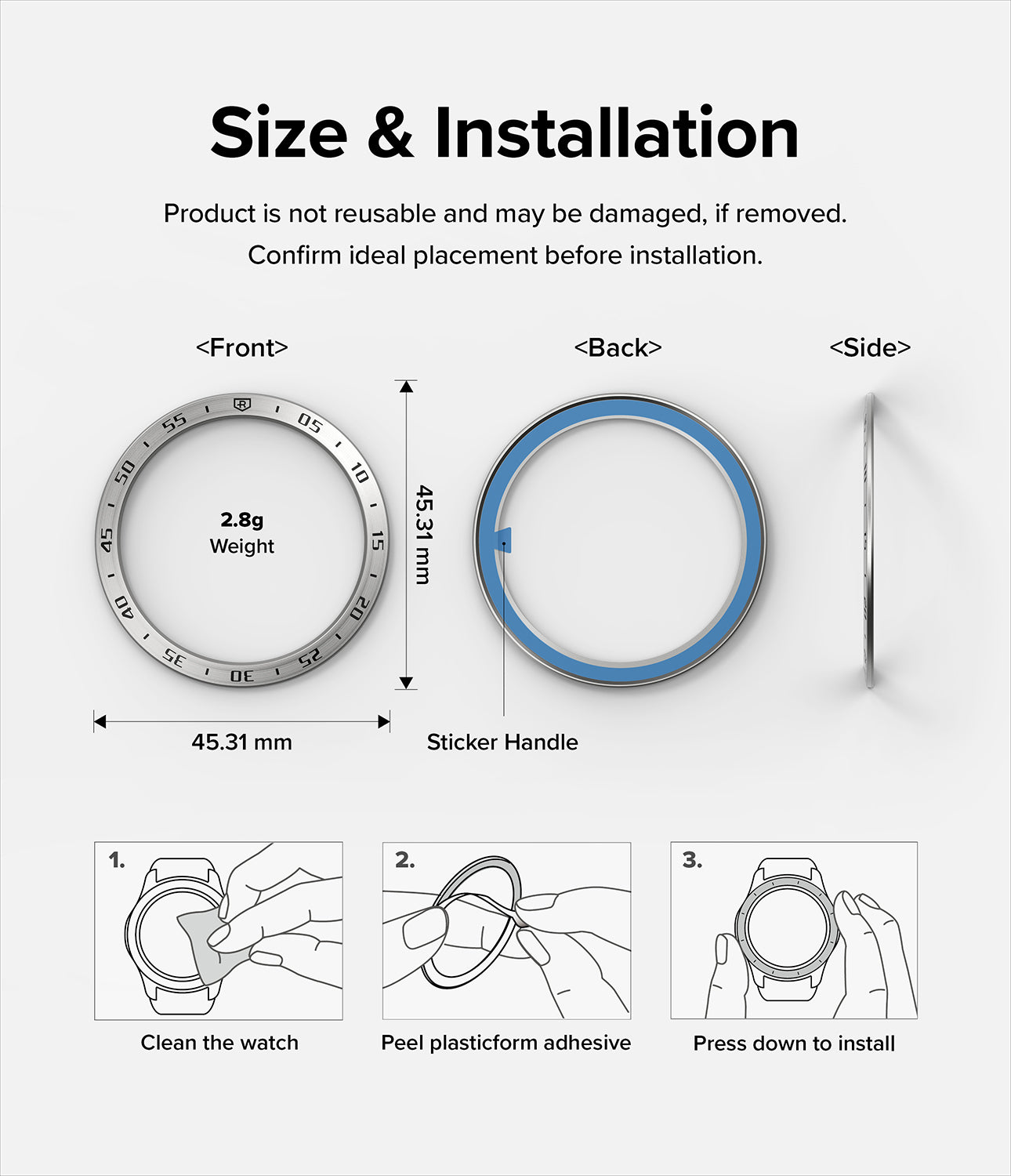 Ringke Bezel Styling | Xiaomi Watch S1 46-01 - Silver