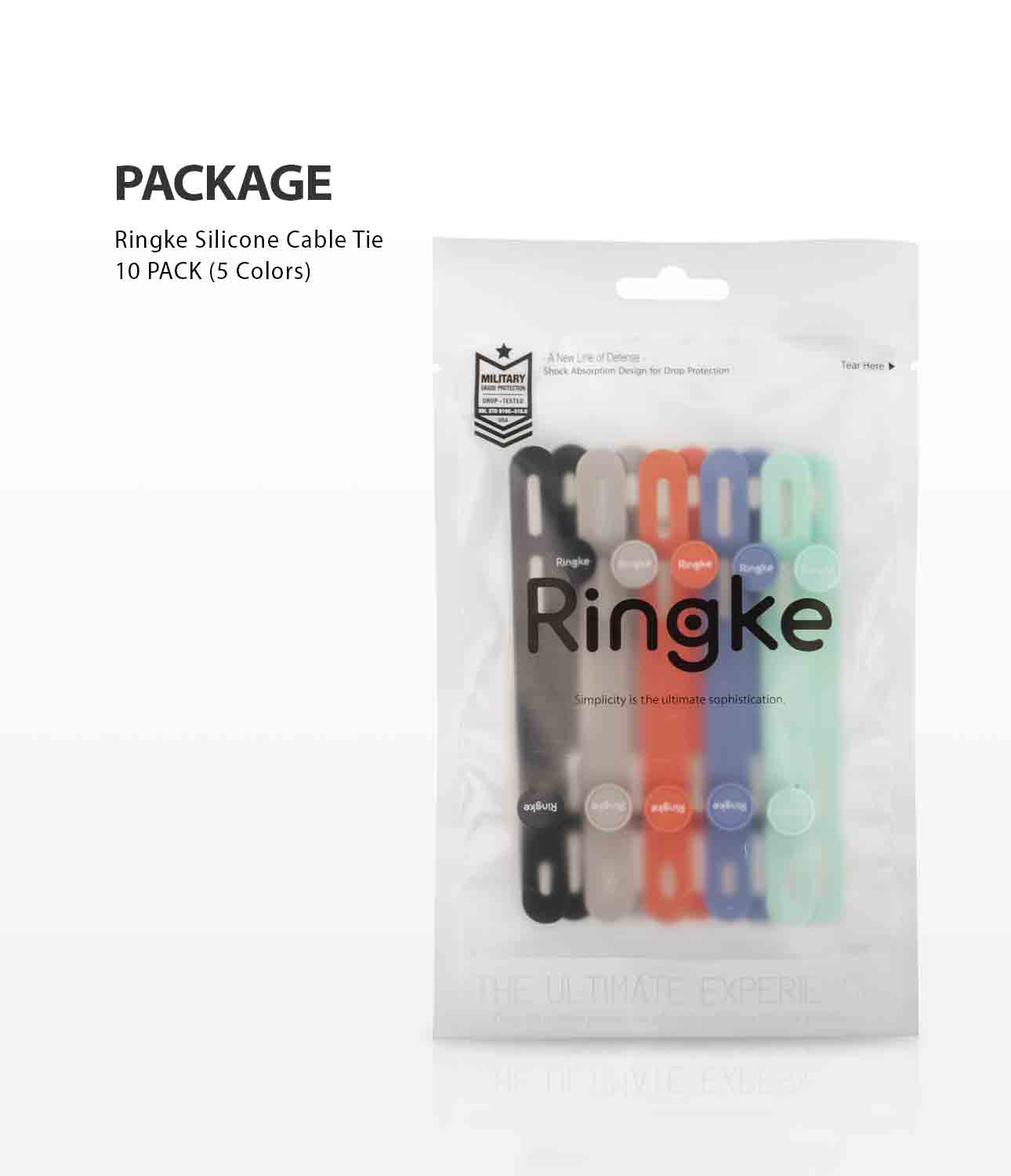 Ringke Cable Tie Silicone (15 Pack)