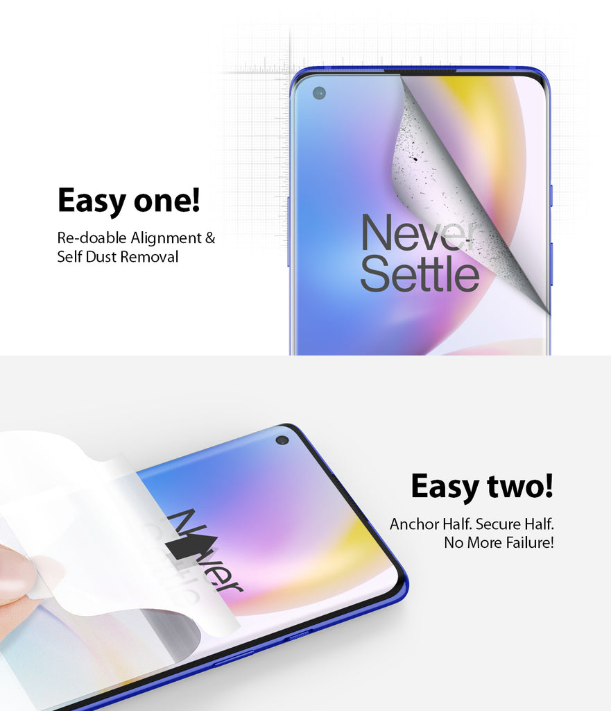 oneplus 8 pro screen protector - ringke dual easy film wing