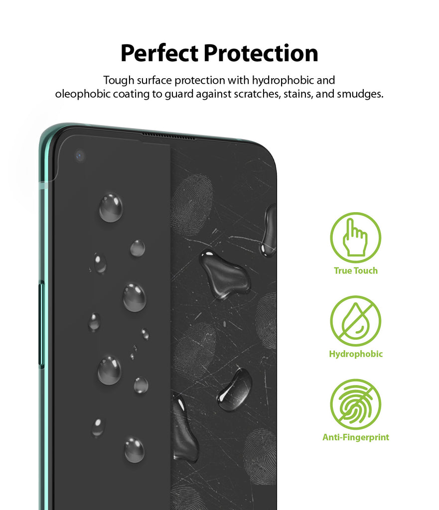 tough surface protection with hydrophobic and oleophobic coating to guard against scratches, stains, smudges