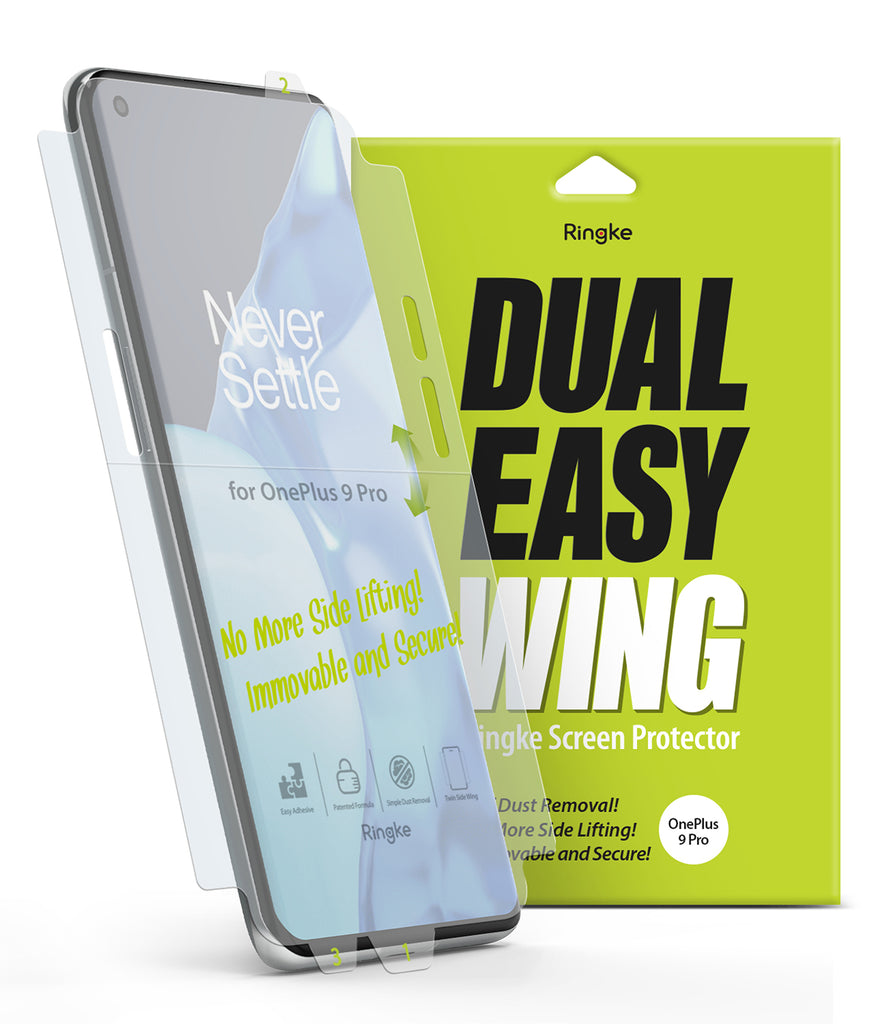oneplus 9 pro screen protector - ringke dual easy film wing