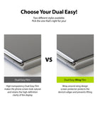 folding wing design screen protector wraps around the device for full cover protection