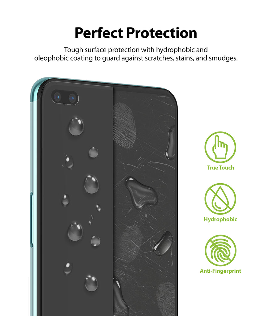tough surface protection with hydrophobic and oleophobic coating to guard against scratches, stains, and smudges