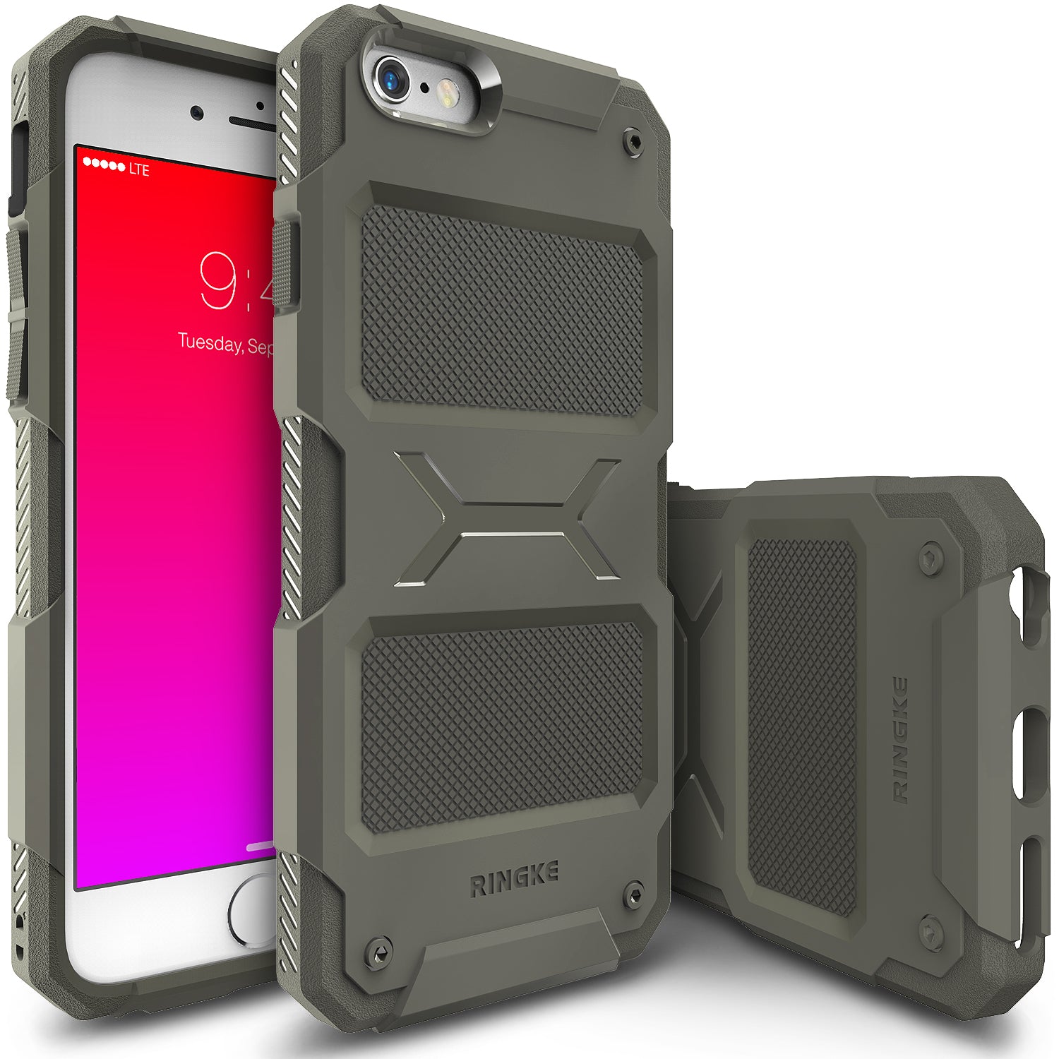 ringke rebel rugged heavy duty protective case cover for iphone 6 plus 6s plus main olive