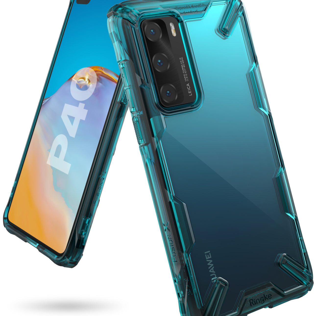 ringke fusion-x designed for huawei p40 - turquoise green