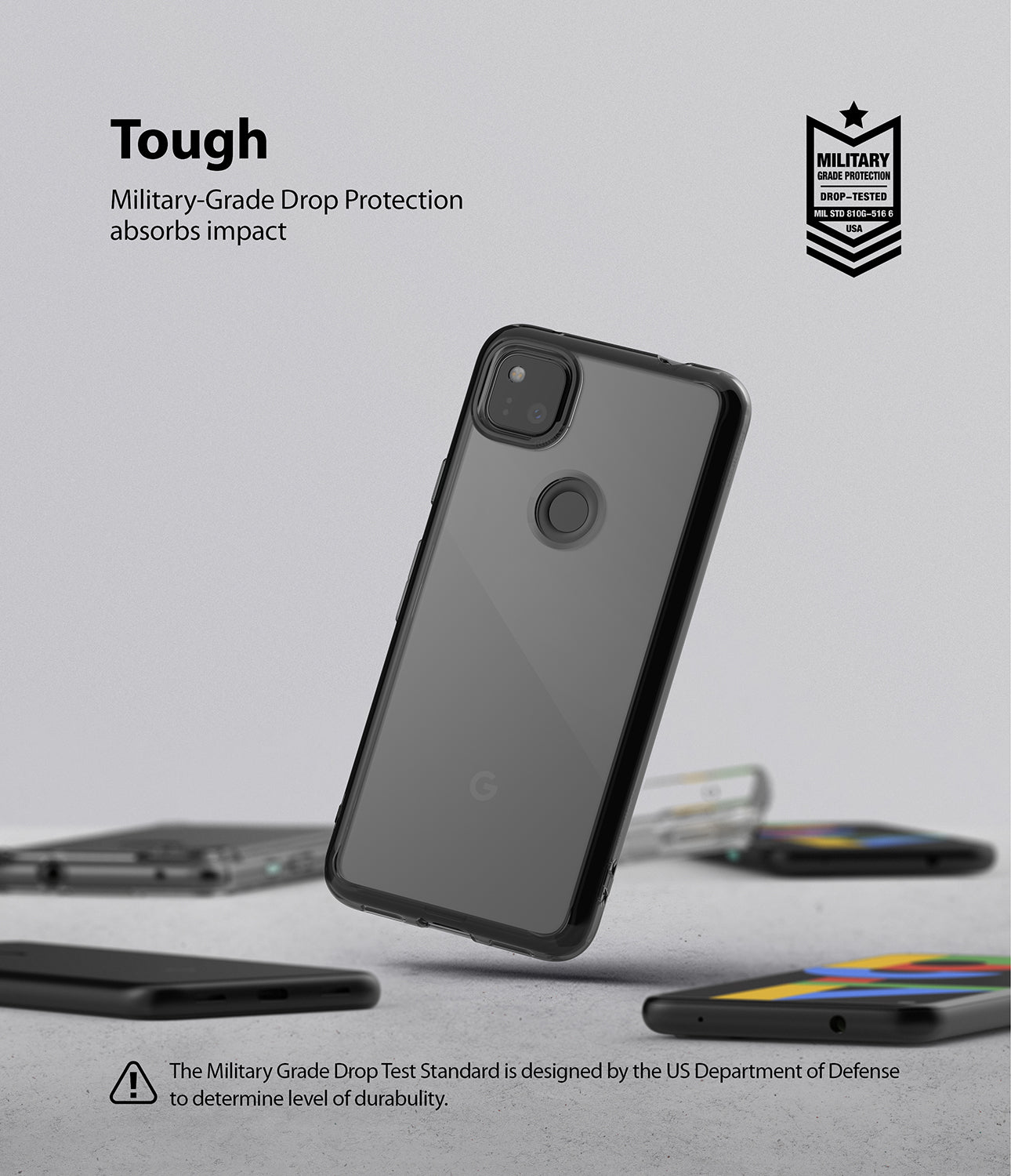 military grade drop protection absorbs impact