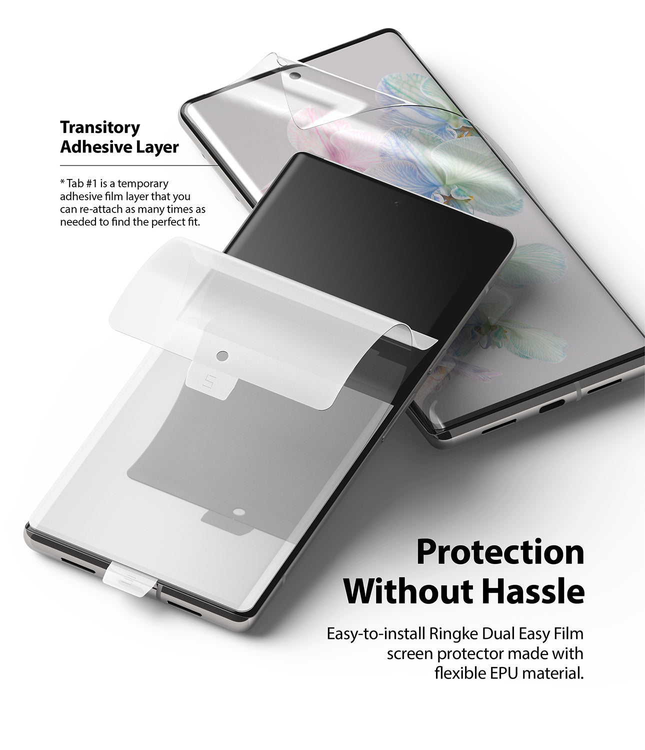 Easy-to-install film with flexible EPU material