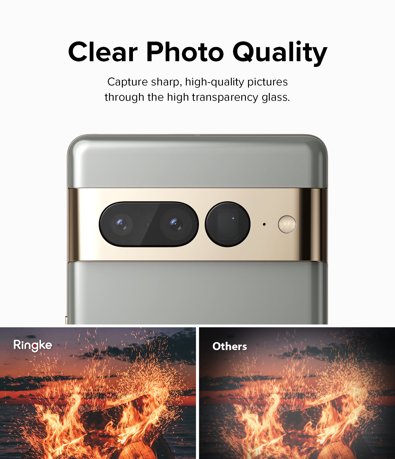 Google Pixel 7 Pro | Kính bảo vệ máy ảnh [3 gói]-Chất lượng ảnh rõ nét