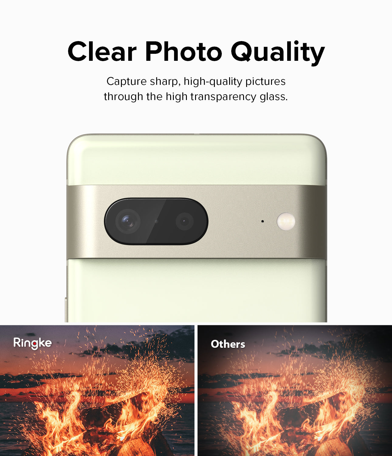 Google Pixel 7 | Kính bảo vệ máy ảnh [3 gói]-Chất lượng ảnh rõ nét