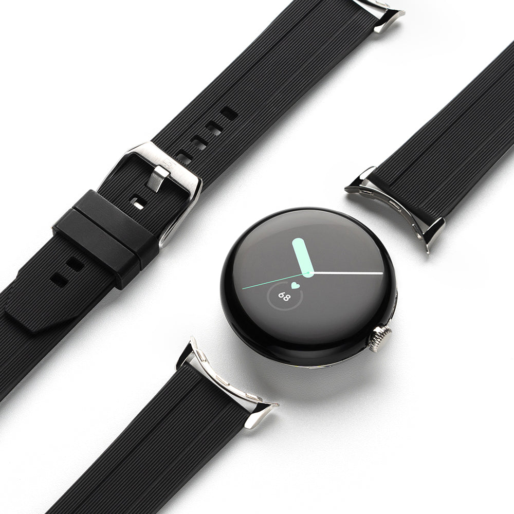 Google Pixel Watch Band Rubber One Prime Band Black Ringke