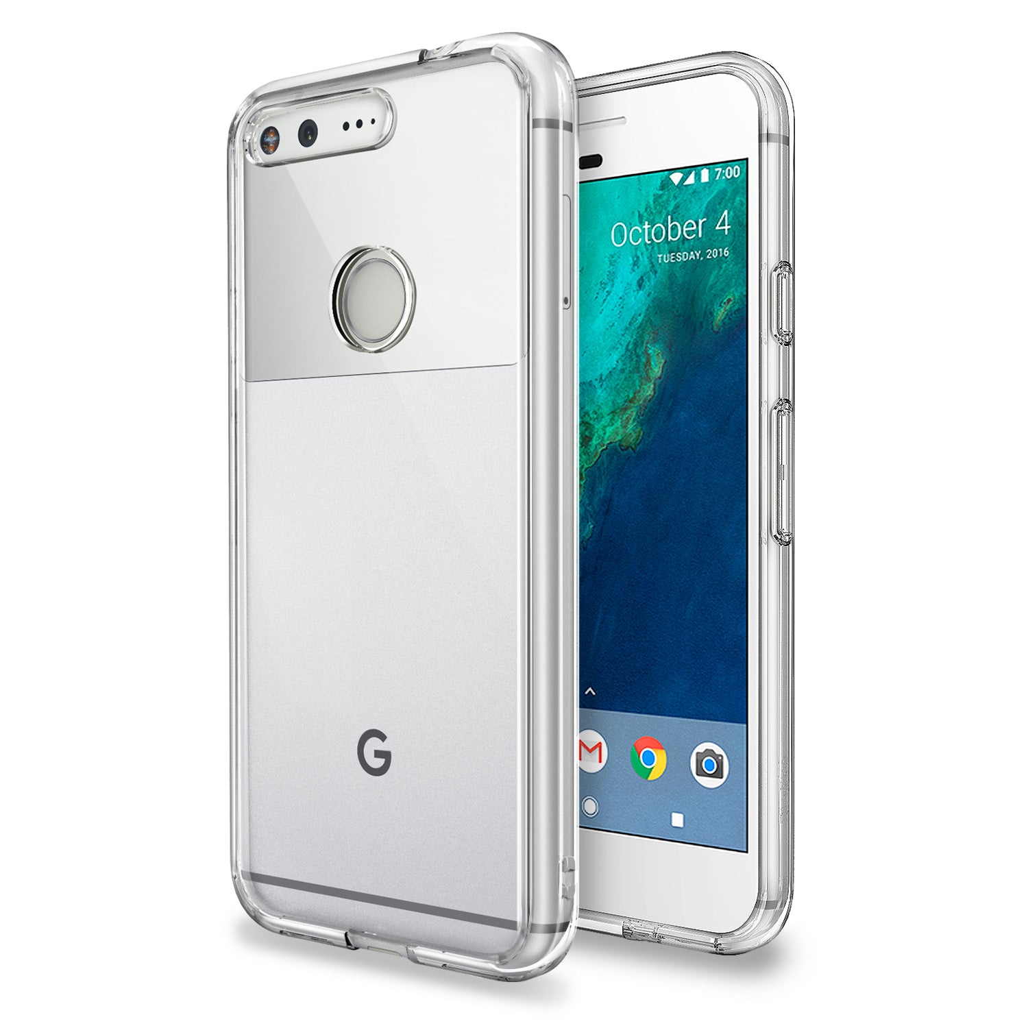 ringke fusion clear transparent hard back case cover for google pixel xl main