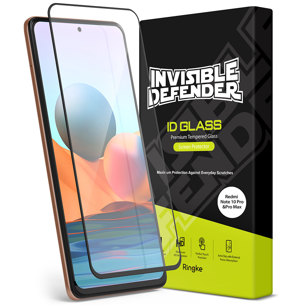 ringke invisible defender tempered glass screen protector for xiaomi redmi note 10 pro / redmi ntoe 10 pro max