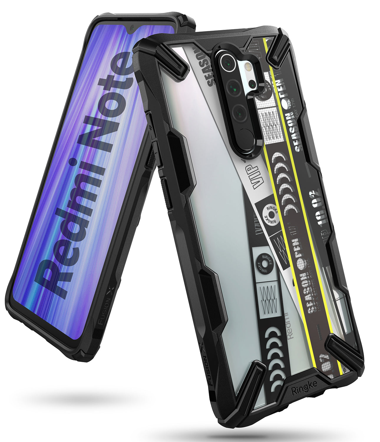 xiaomi redmi note 8 pro case ringke fusion-x design ticket band black