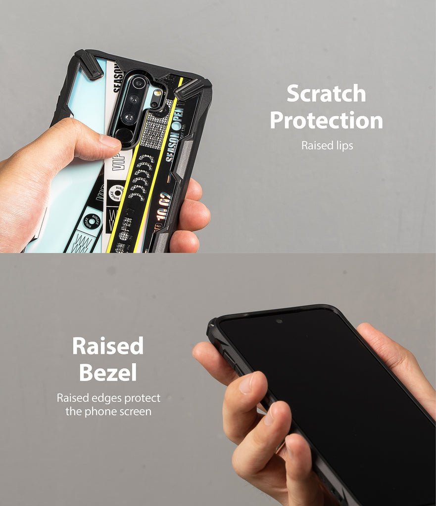scratch protection with raised lips