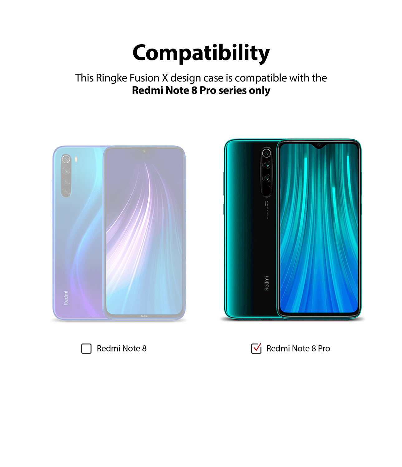 compatible with xiaomi redmi note 8 pro