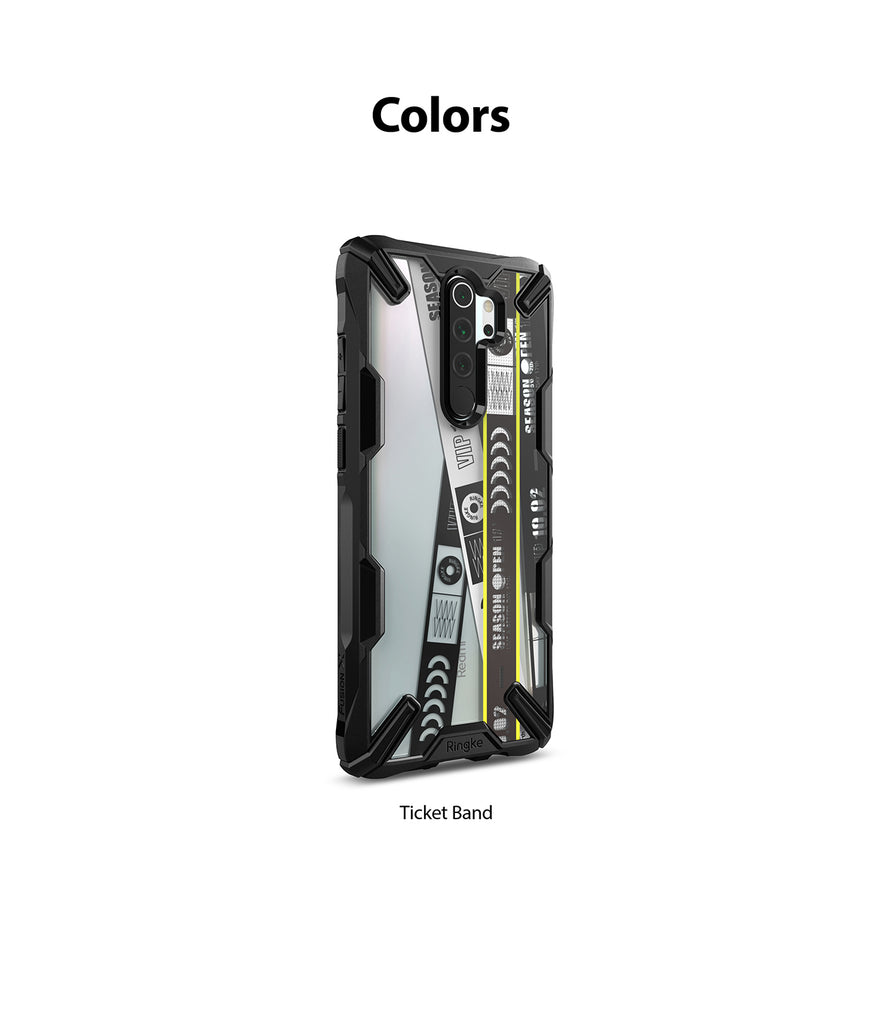 xiaomi redmi note 8 pro case ringke fusion-x design ticket band black