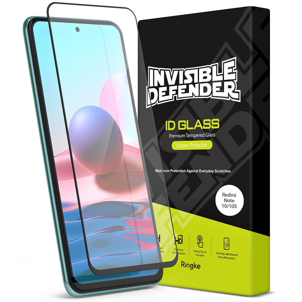 xiaomi redmi note 10 / 10s screen protector - ringke invisible defender tempered glass 