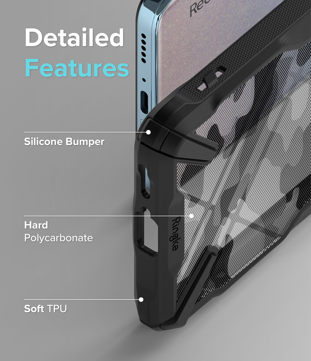 Redmi Note 11 Pro / 11 Pro Plus / 11i / 11i HyperCharge Case | Fusion-X Plus | Camo Black