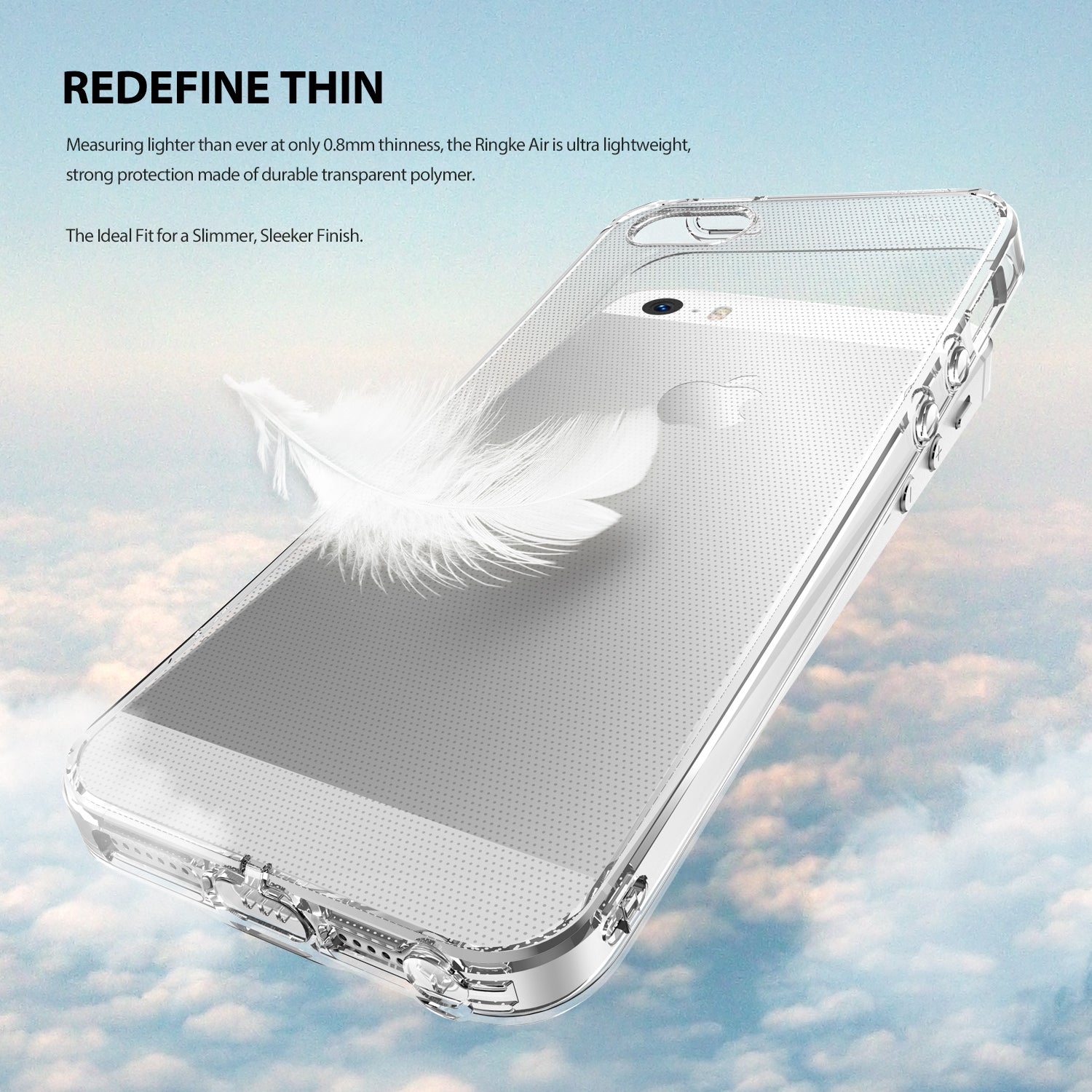 ringke air lightweight flexible tpu case cover for iphone se 5s 5 rose gold crystal