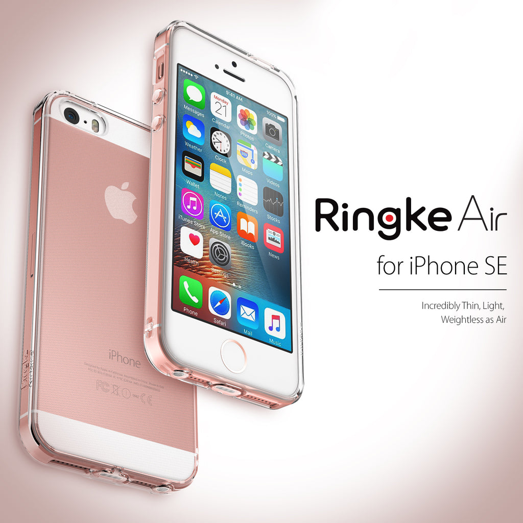 ringke air lightweight flexible tpu case cover for iphone se 5s 5 rose gold crystal