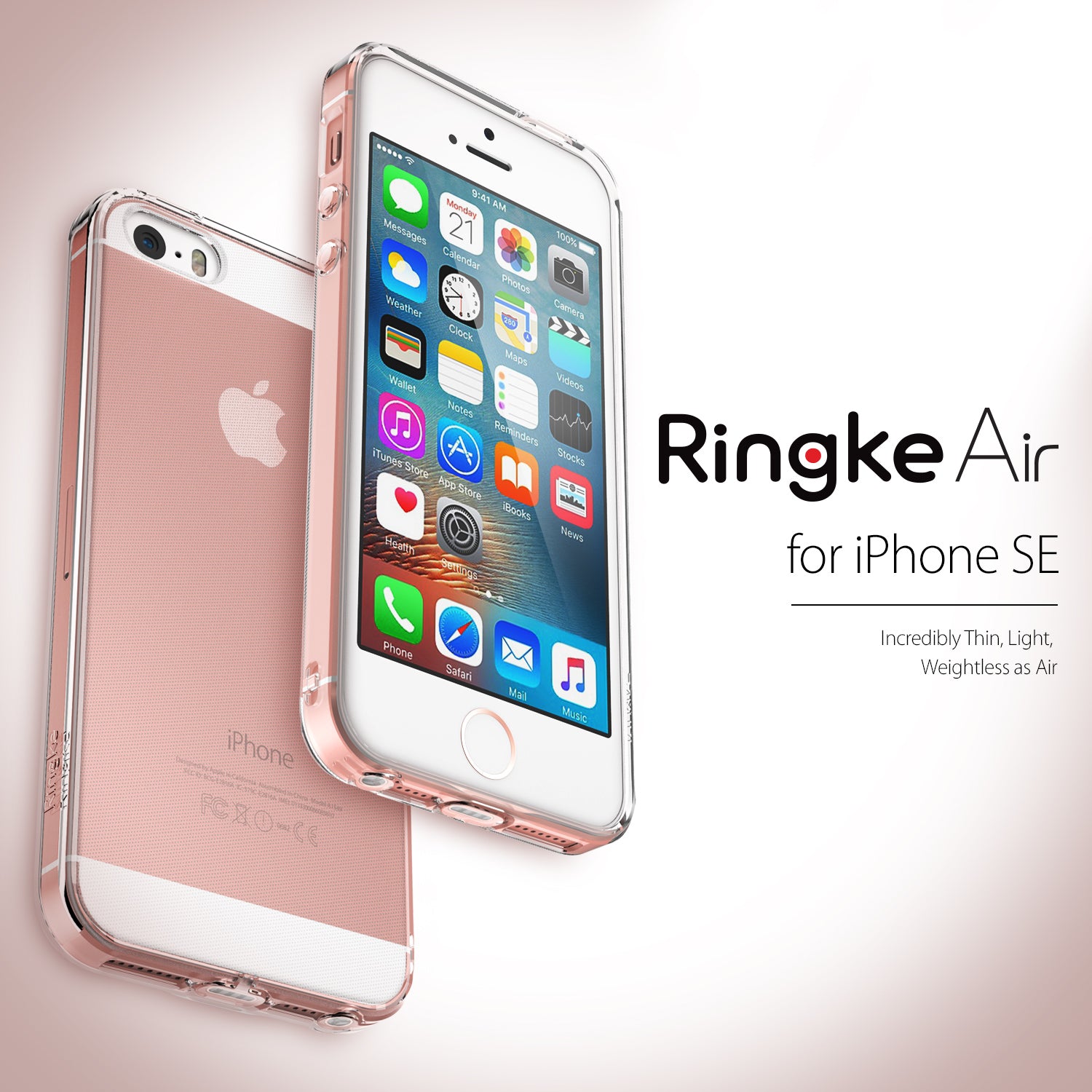 ringke air lightweight flexible tpu case cover for iphone se 5s 5 rose gold crystal