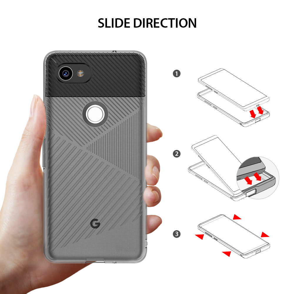 ringke bevel designed thin lightweight tpu case cover for google pixel 2 xl main slide direction