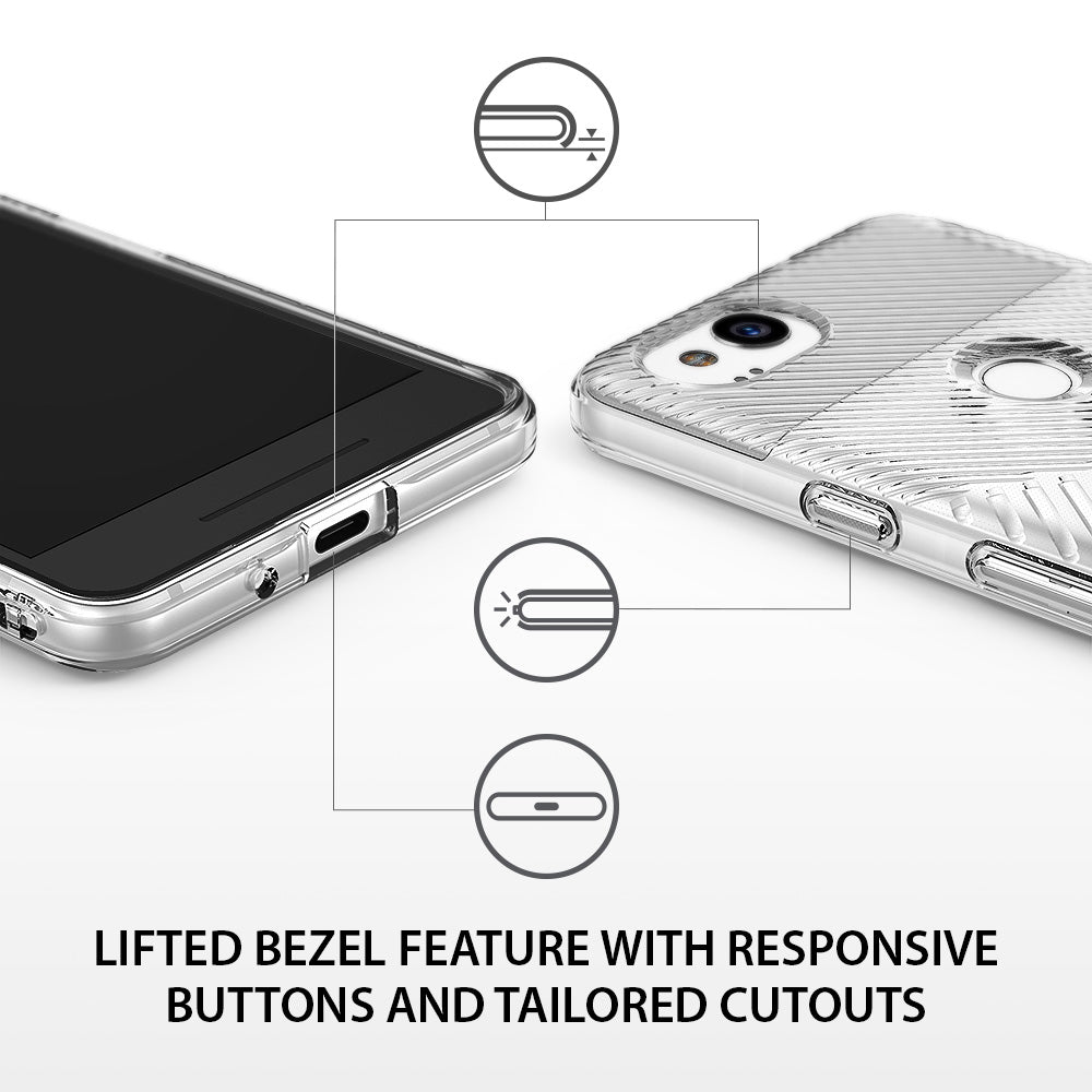 ringke bevel designed thin lightweight tpu case cover for google pixel 2 main detailed design