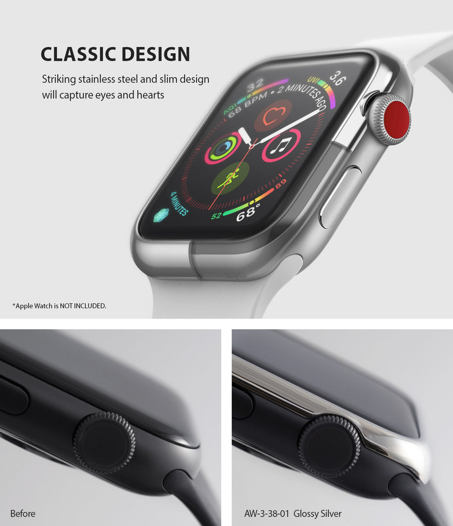 apple watch 3 2 1 38mm case ringke bezel styling stainless steel frame cover 38-01 classic design