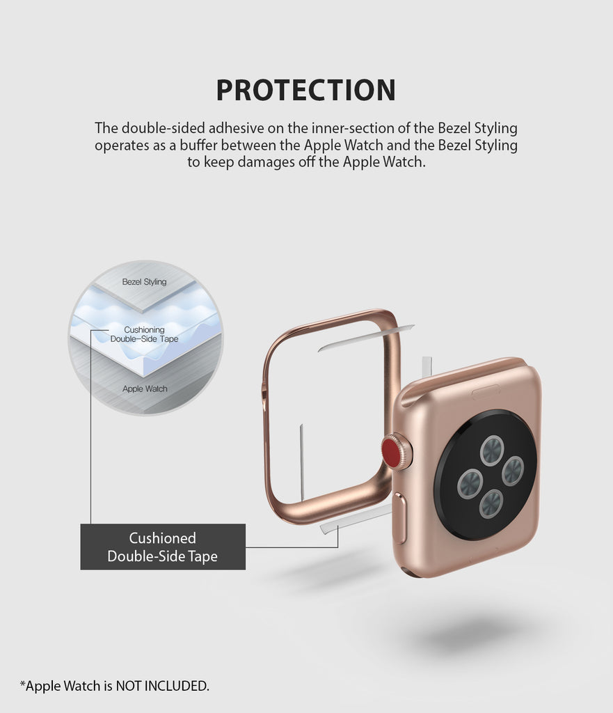 apple watch 3 2 1 38mm case ringke bezel styling stainless steel frame cover 38-02 protection