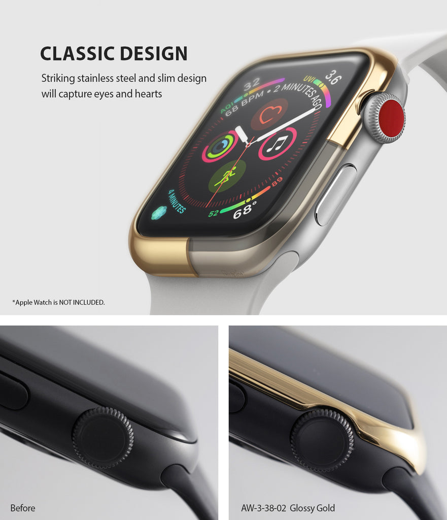 apple watch 3 2 1 38mm case ringke bezel styling stainless steel frame cover 38-05 classic design