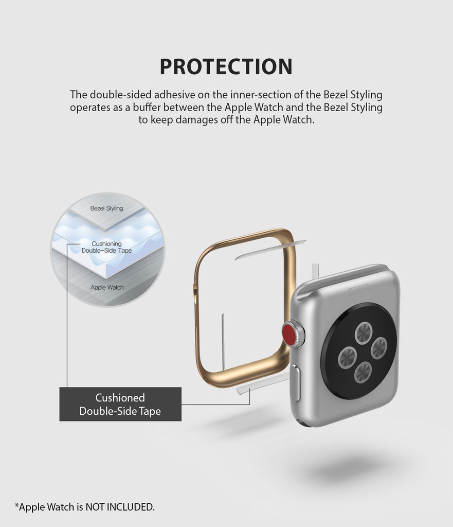 apple watch 3 2 1 38mm case ringke bezel styling stainless steel frame cover 38-05 protection