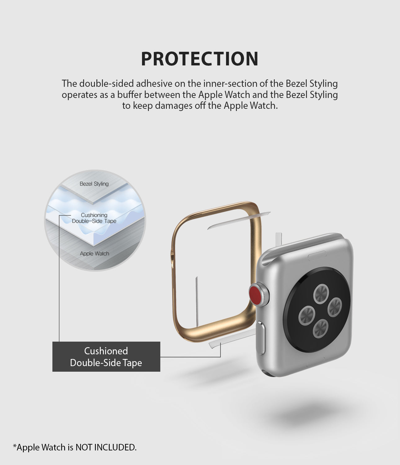 apple watch 3 2 1 38mm case ringke bezel styling stainless steel frame cover 38-05 protection
